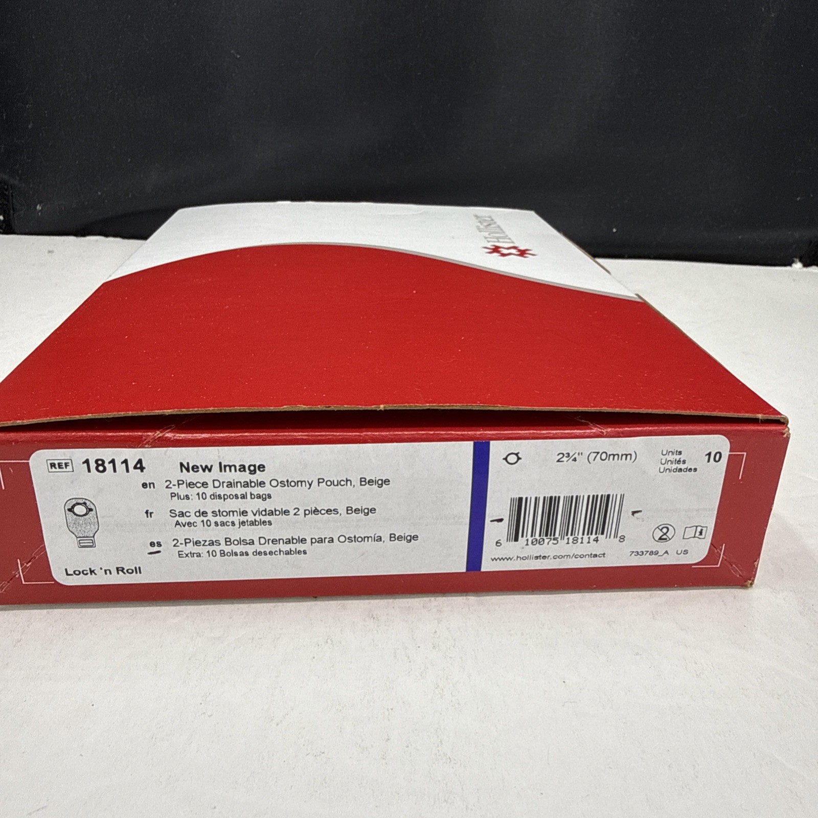 Hollister 18114 New Image Ostomy Drainable 2 Piece Pouches 2 3/4″ New Box of 10