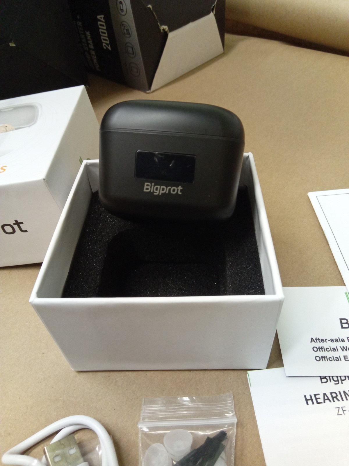 Bigprot ZF-M602 Rechargeable CIC Hearing Aid Noise Reduction Memory White Case