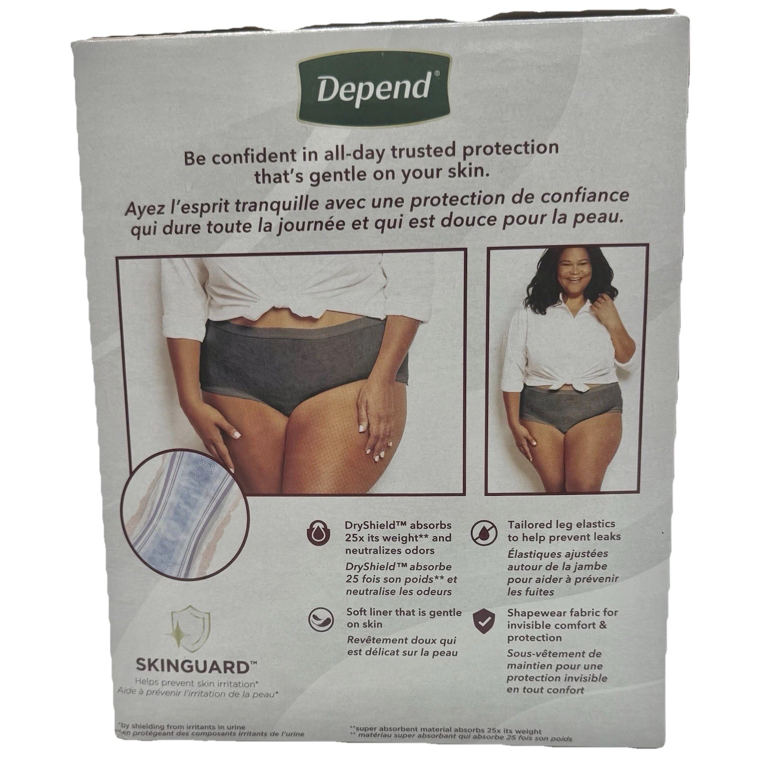 Depend Silhouette Underwear, XL 50″-60″, Maximum Absorbency, 3 Colors, 10 Count