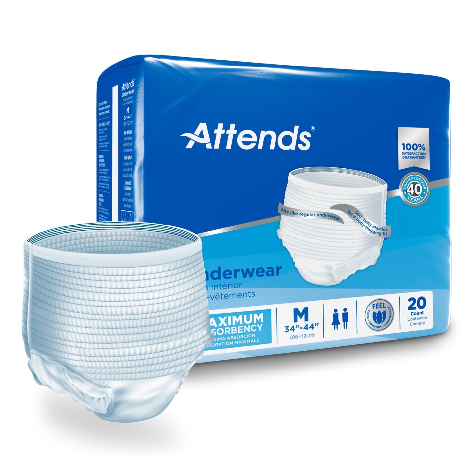 Attends Disposable Underwear Medium AP0720 Heavy 80 Ct