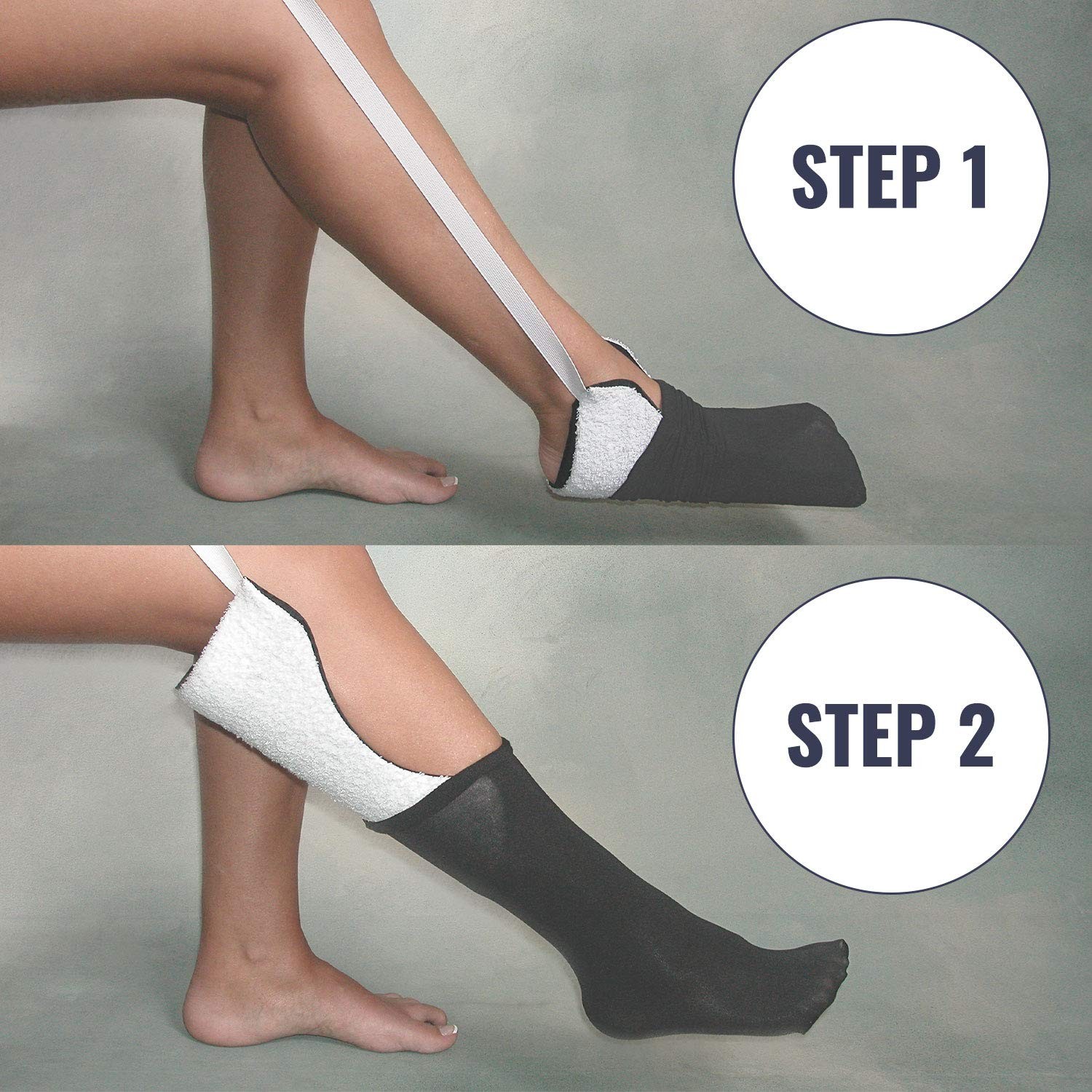 DMI Deluxe Sock Aid / Helper – Easily Pull on 1 Count (Pack of 1), White