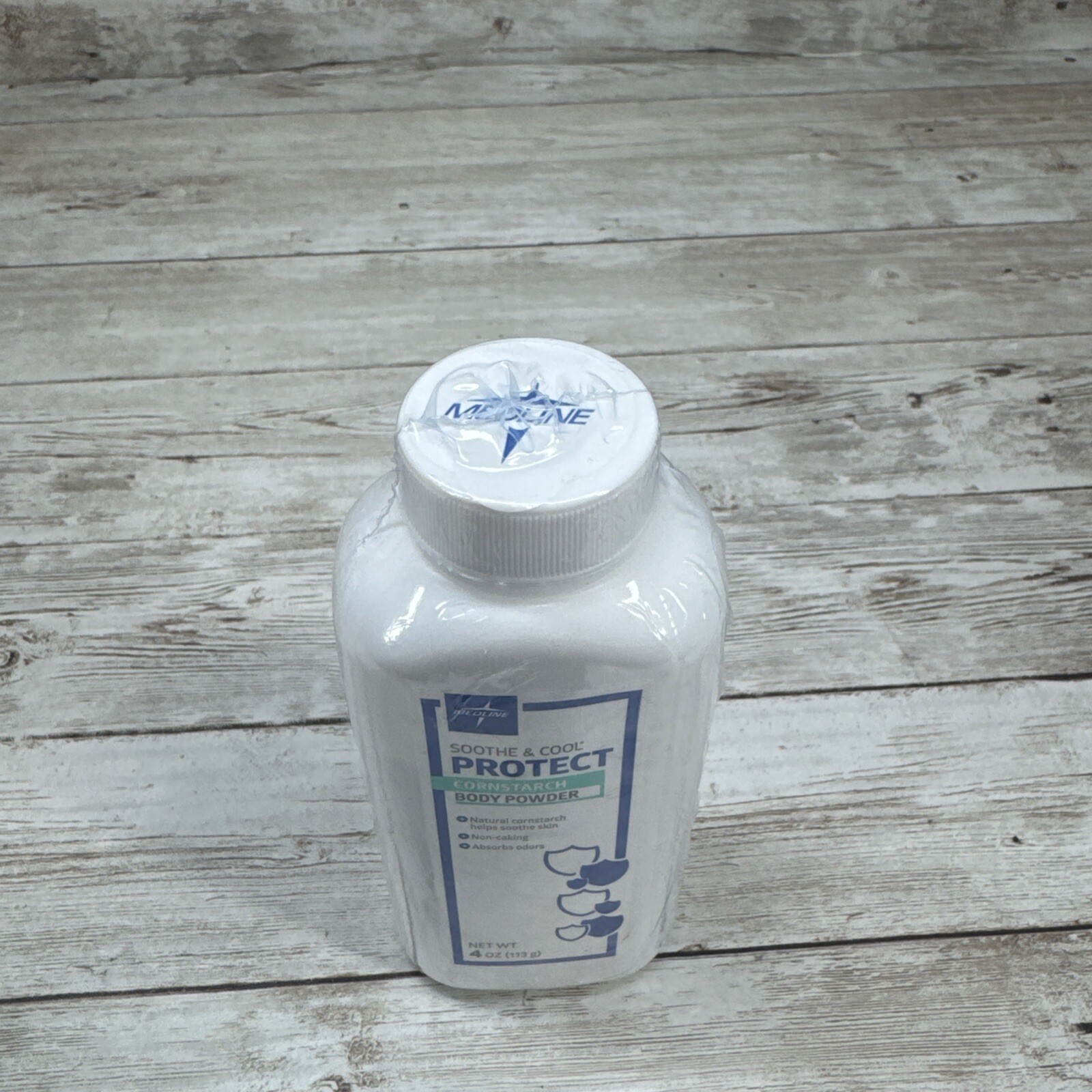 MEDLINE BODY POWDER PROTECT CORNSTARCH SOOTHE & COOL *Lot of 4* 4OZ BOTTLE (NEW)