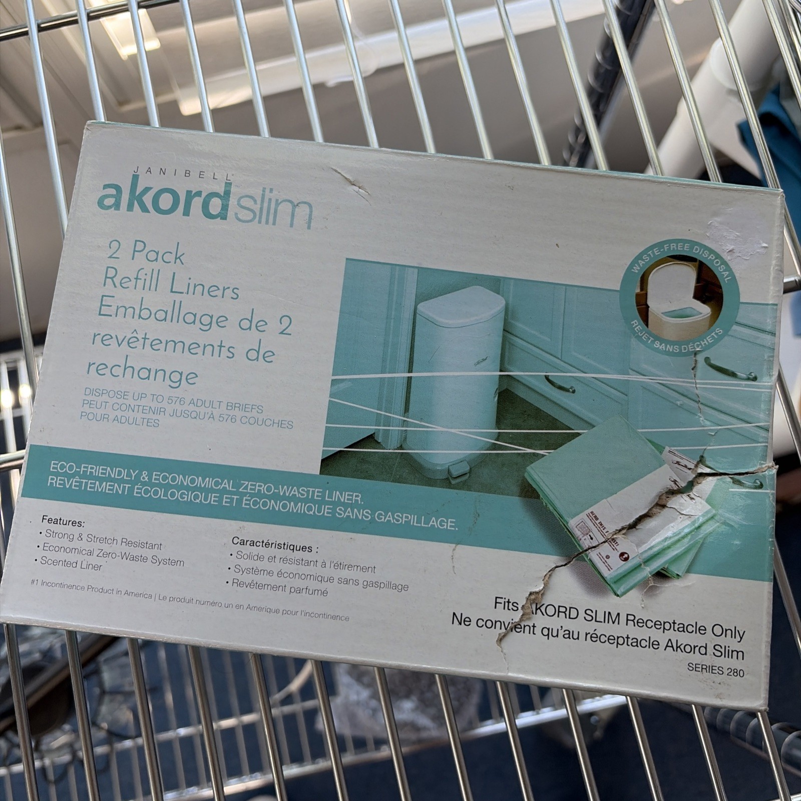 Janibell Akord 280 Slim Diaper Disposal Liner Refills Scented 2 Pack New