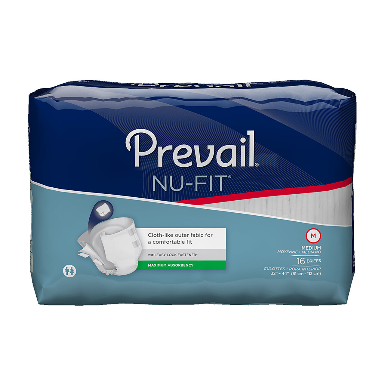 Briefs Disposable NU-FIT Medium – 16ea/pk 6pk/cs