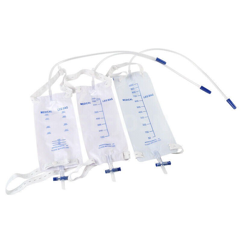 Urinary Drainage External Catheters Leg Bag 500ml 750ml 1000ml Urinary Leg Bag