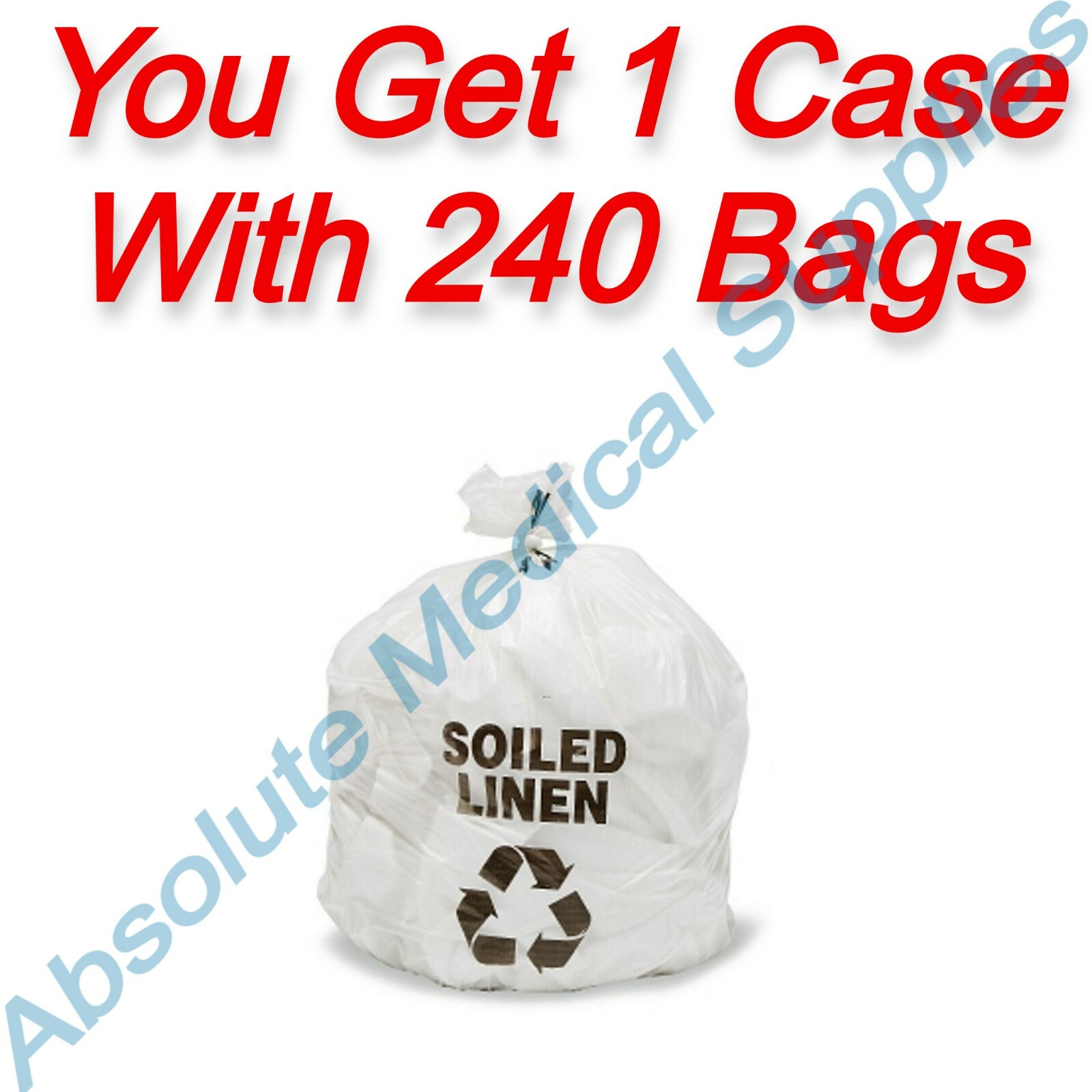 *240-Pack* Medline Centurion White Soiled Linen Liners 29″ x 38″ RDWL38B