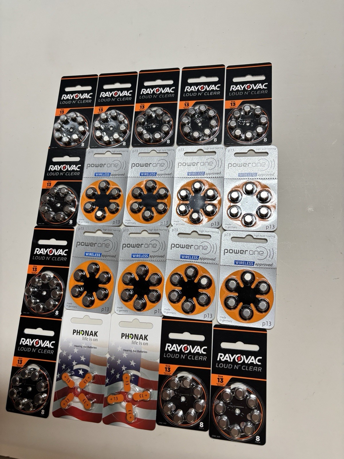 Size 13 Hearing Aid Batteries Lot Of 20 Packs