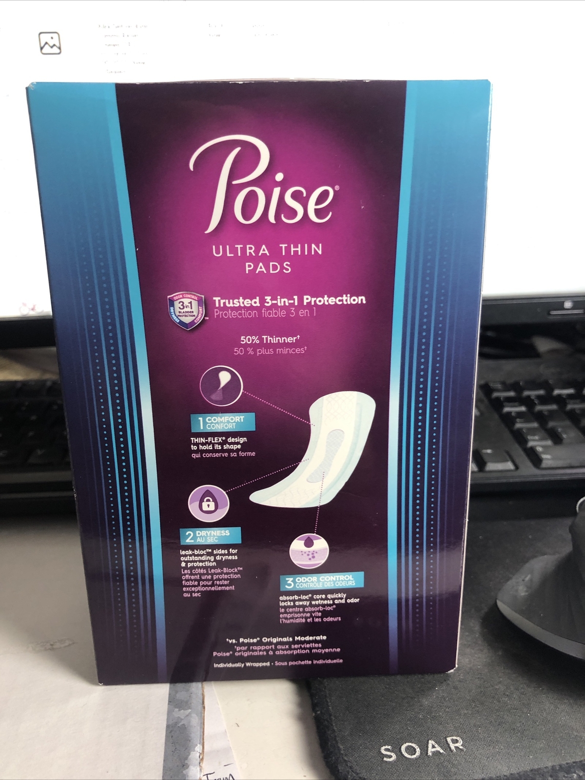Poise Ultra Thin Pads-Regular Length-Light Absorbency-28ct.