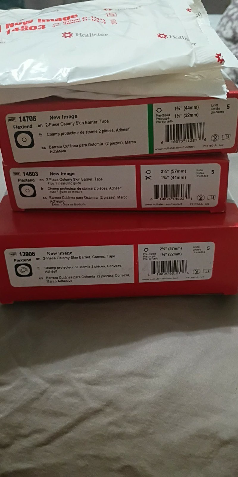 Hollister Wafers 14803, 14706, 14603, 13905 Skin Barier Flange 2 1/4 57mm
