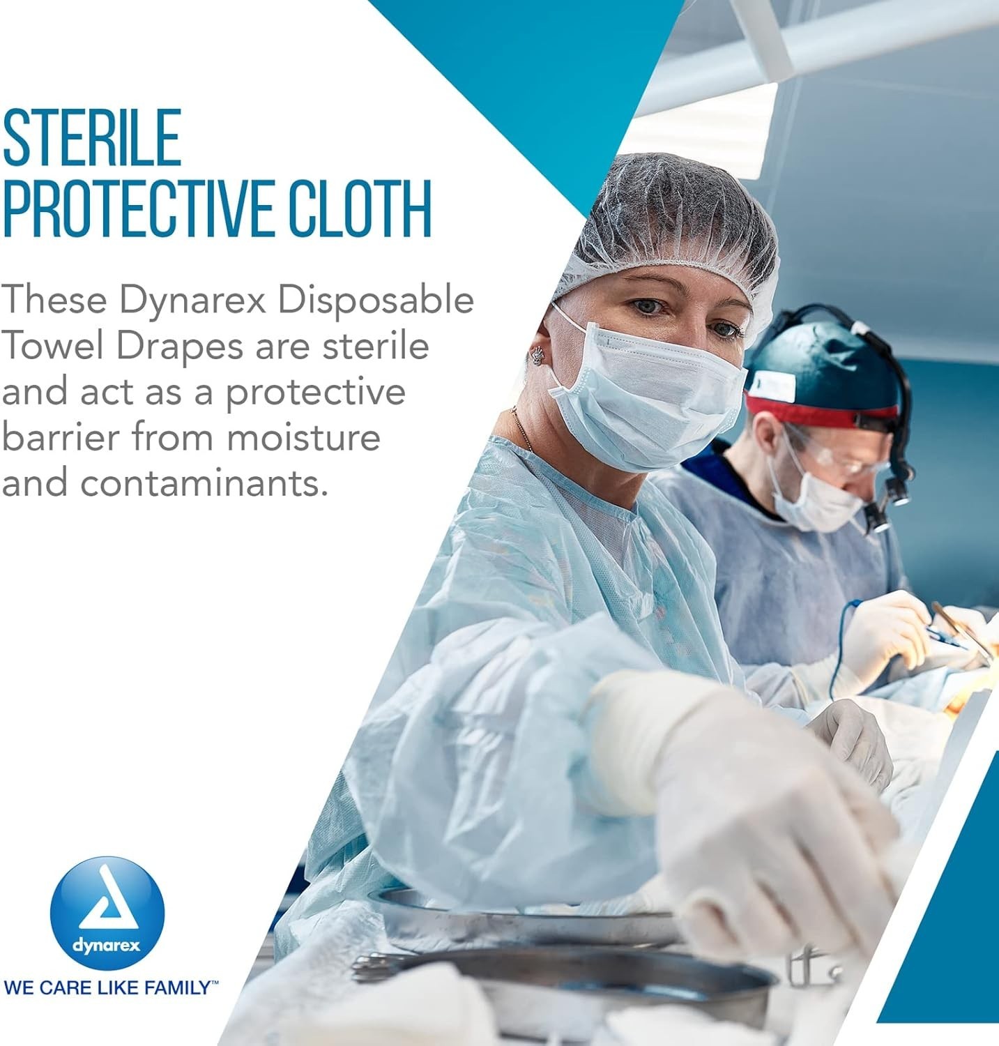 Safe & Absorbent Sterile Towel Drapes, 50 Count – 3 Ply for Surgical Precautions