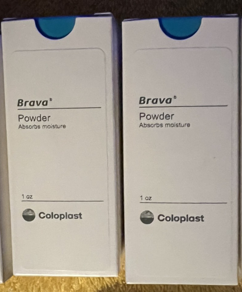 2 boxes of Coloplast 19075 Brava Moisture Absorbing Powder Expired