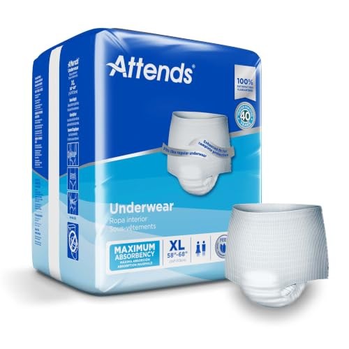 Attends Adult Underwear XL 56 Count Maximum Absorbency