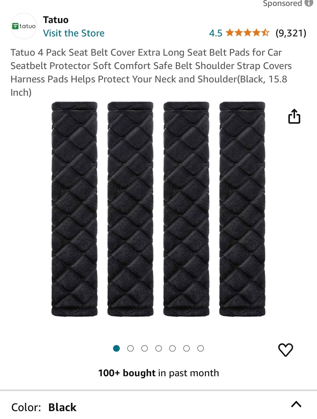 4 Pack Extra Long Safe Belt Pads for Car Seatbelt Protector Soft Comfort Safe Be