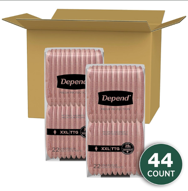 44 Count Depend Fresh Protection Adult Incontinence & Postpartum Bladder Leak