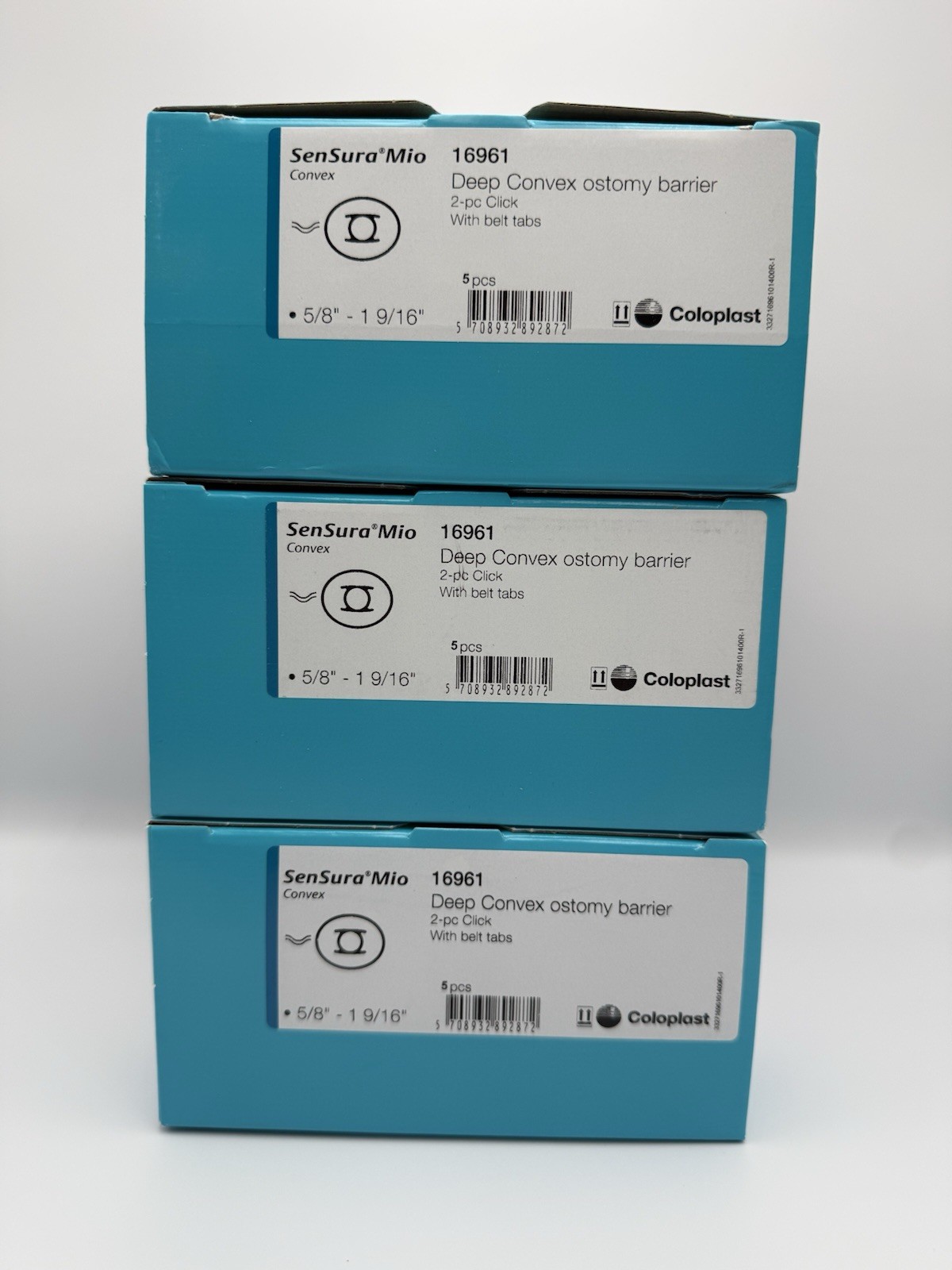 Coloplast SenSura Mio 16961 Deep Convex Barrier (Lot Of 3) Exp 2026-2027 NEW