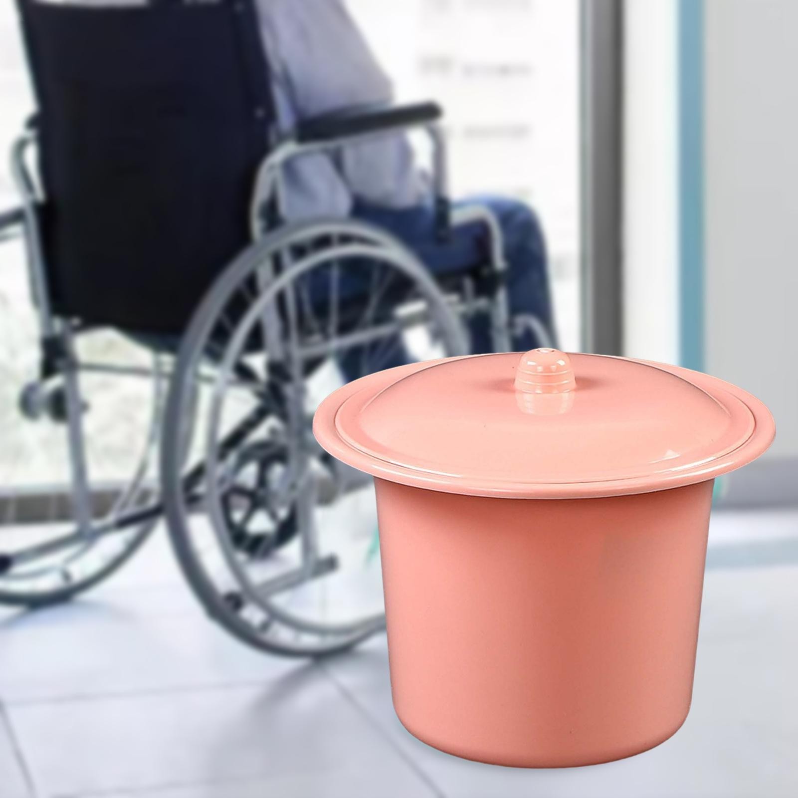 Portable Spittoon with Lid Lightweight PP Splashproof Compact Mobile Toilet
