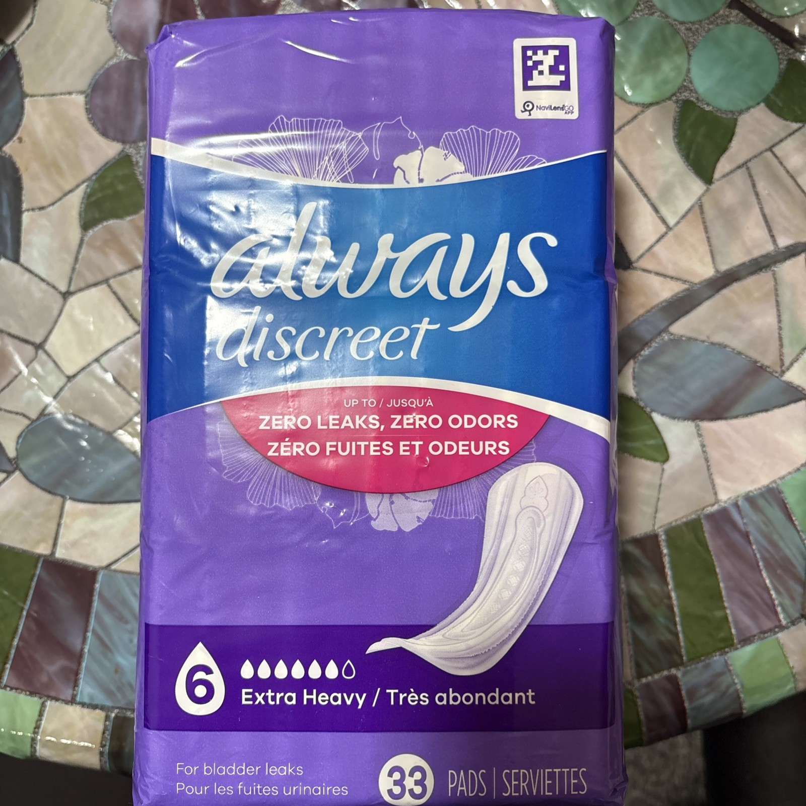 Always Discreet Incontinence Pads Extra Heavy 33 Pads Level 6