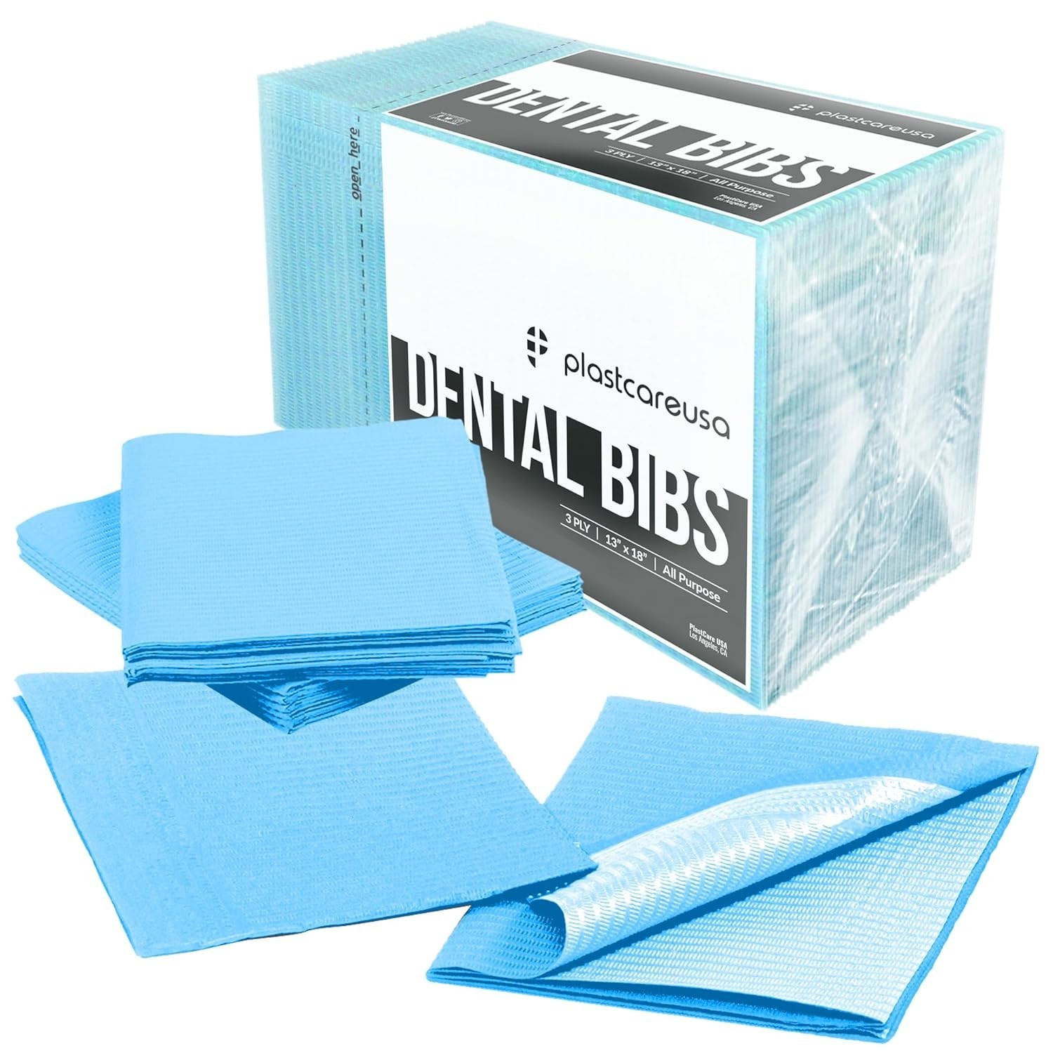 Disposable Dental Bibs 13″x18″ – 3 Ply Waterproof Tattoo Bib Sheet for Patien…
