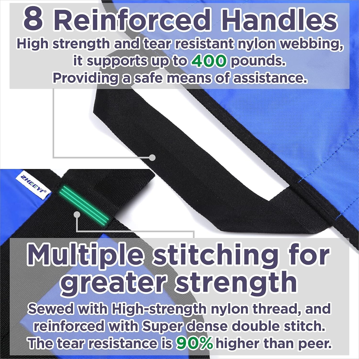 Multipurpose 48″ x 40″ Positioning Bed Pad with Reinforced Handles – Reusable…