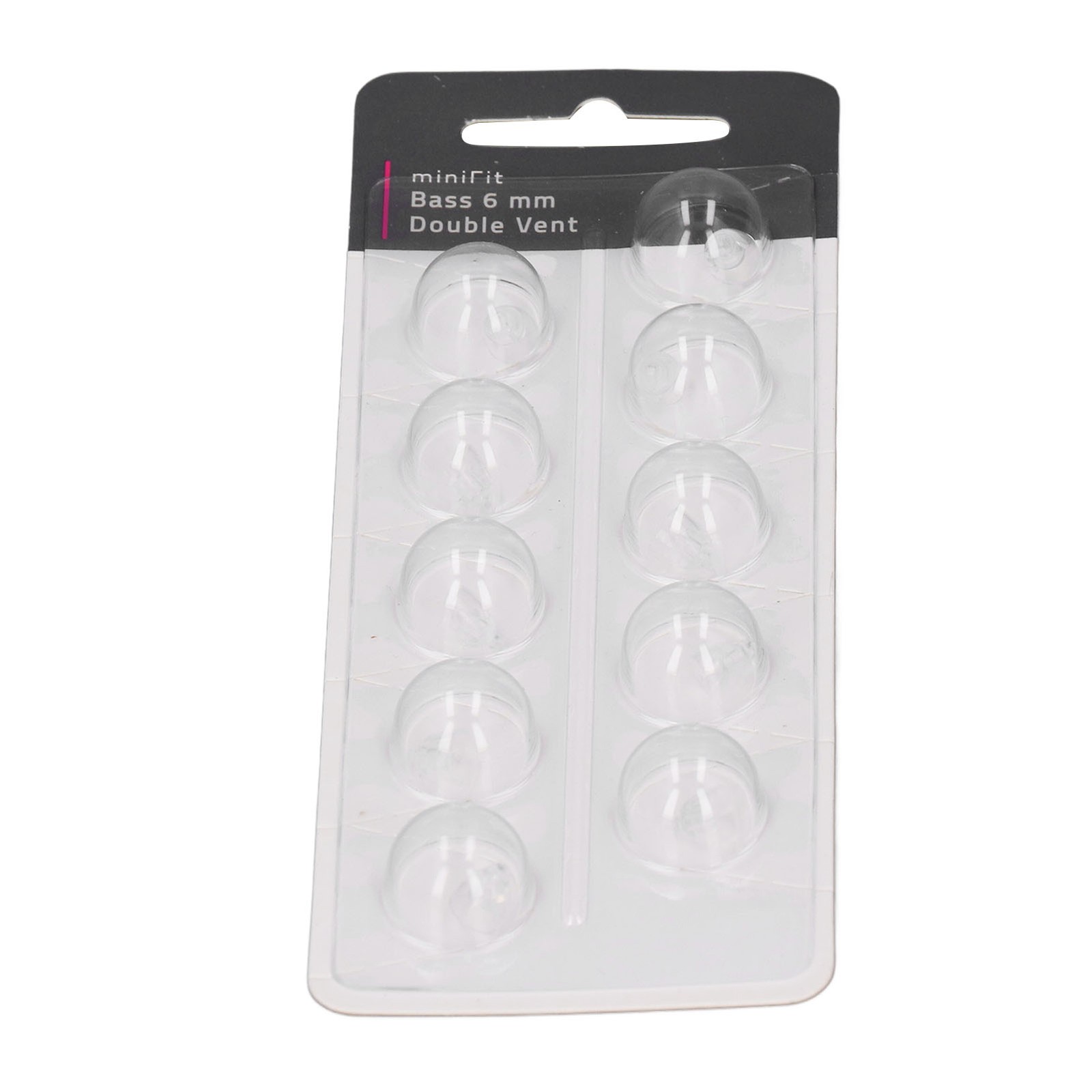 10pcs Double Vent Bass 6mm Domes For MiniFit Anti Static Soft Silicone High