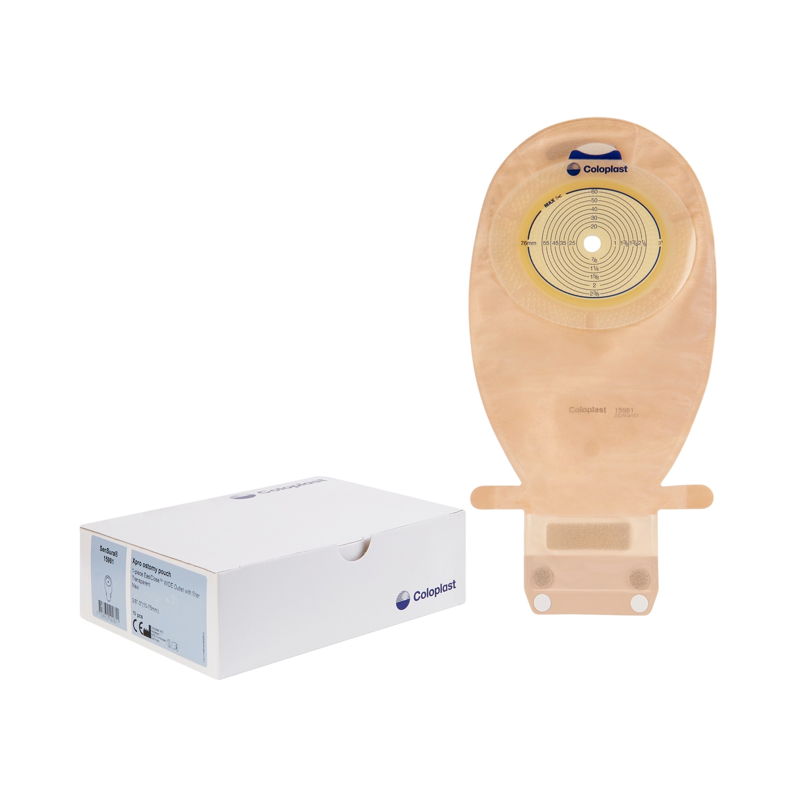 SenSura Xpro Ostomy Pouch Drainable 0.375 to 3″ Stoma 1pc System 15981 10 Ct