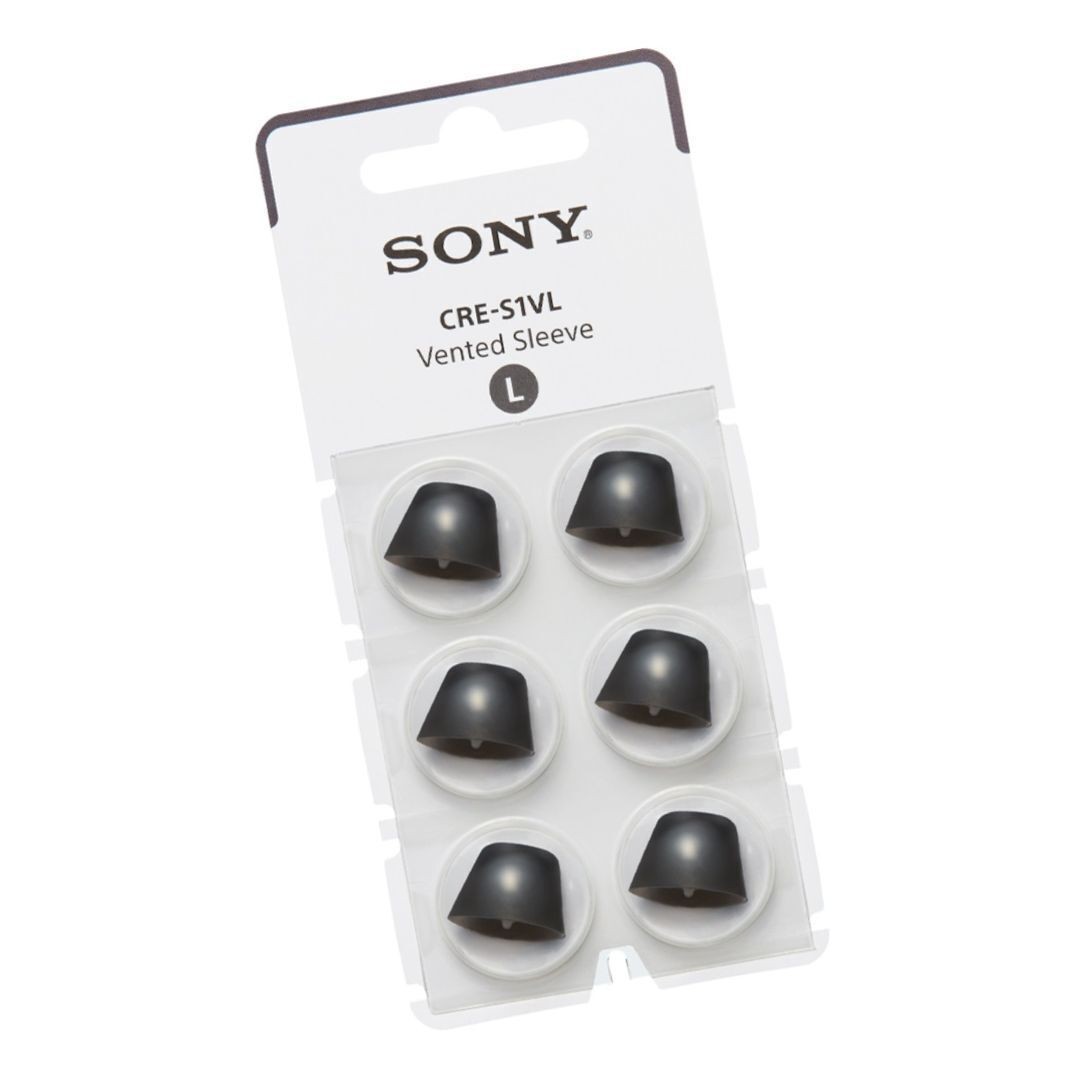 Sony Three Pair Vented Sleeves CRE-C10 Self Fitting OTC Hearing Aids Large