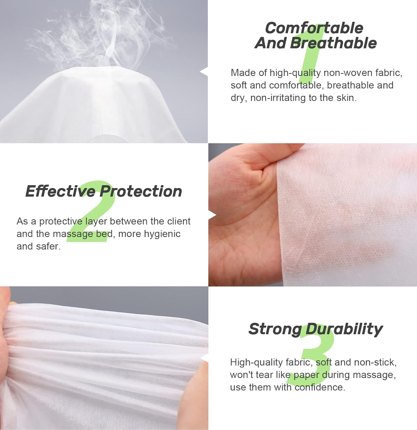 100pcs Massage Table Sheets, Disposable Bed Sheets Soft Non woven White-100PC