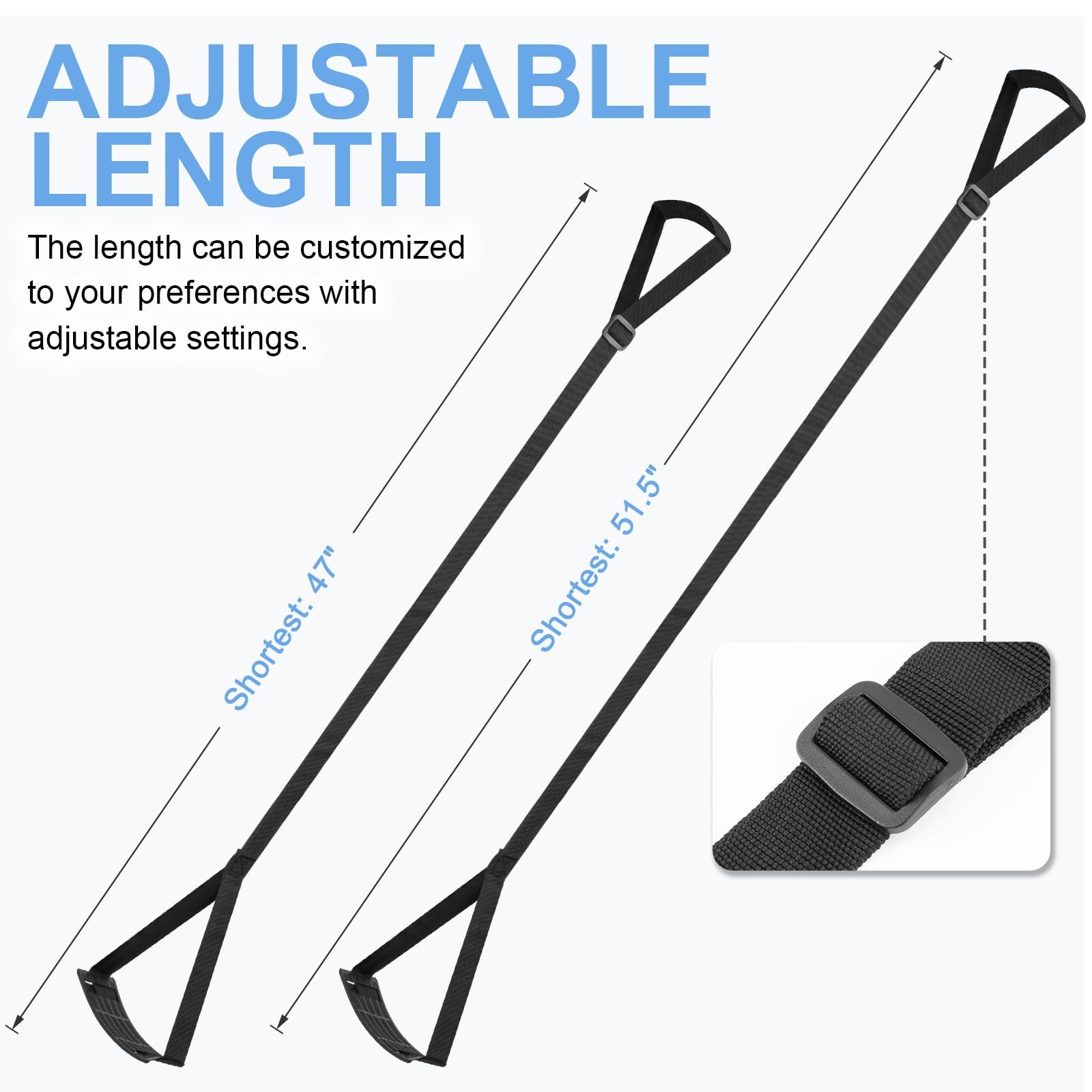 Eucredy Rigid Leg Lifter for After Knee Surgery, Extra Long Lifters Black