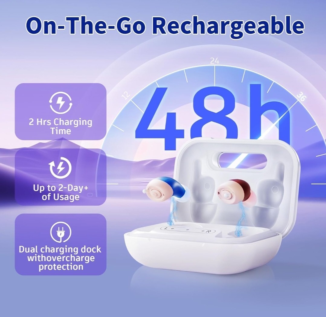 Rechargeable Hearing Aids for Seniors with Hearing Loss, SmartNoise…
