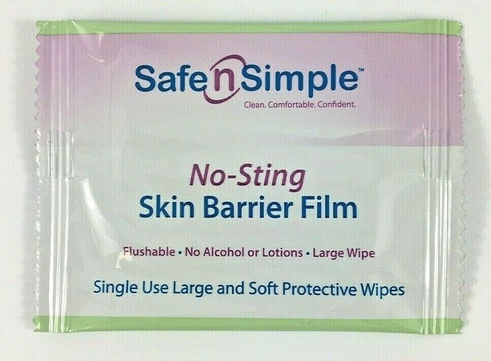 100 Safe n’ Simple SNS00807 No-Sting Skin Barrier Wipes Expires 2/2025-26