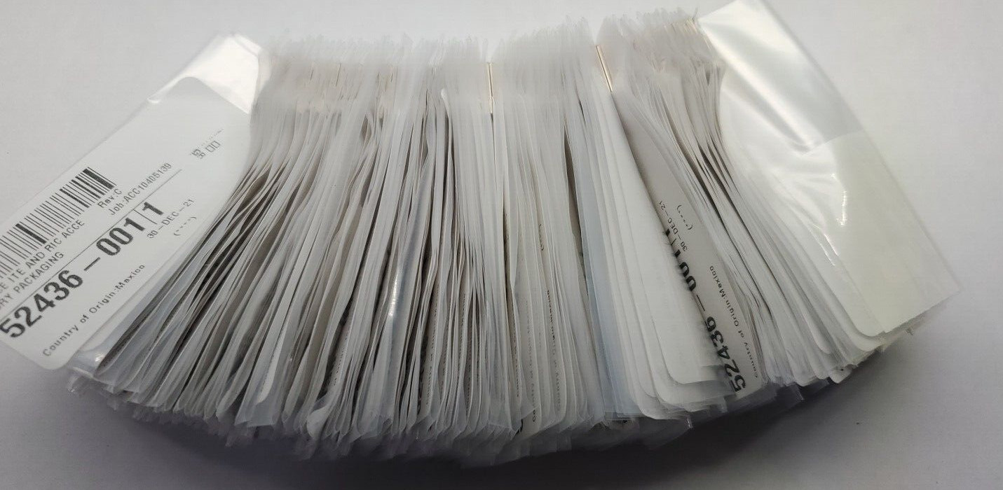 LOT OF 100, FRANCE ITE AND RIC ACCE SSORY PACKAGING, 52436-001100