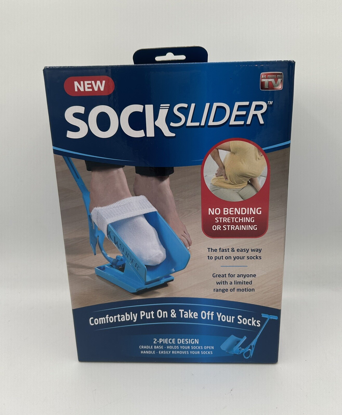 Allstar Innovations Blue Sock Slider As Seen On TV Put On Take Off Socks Shoes