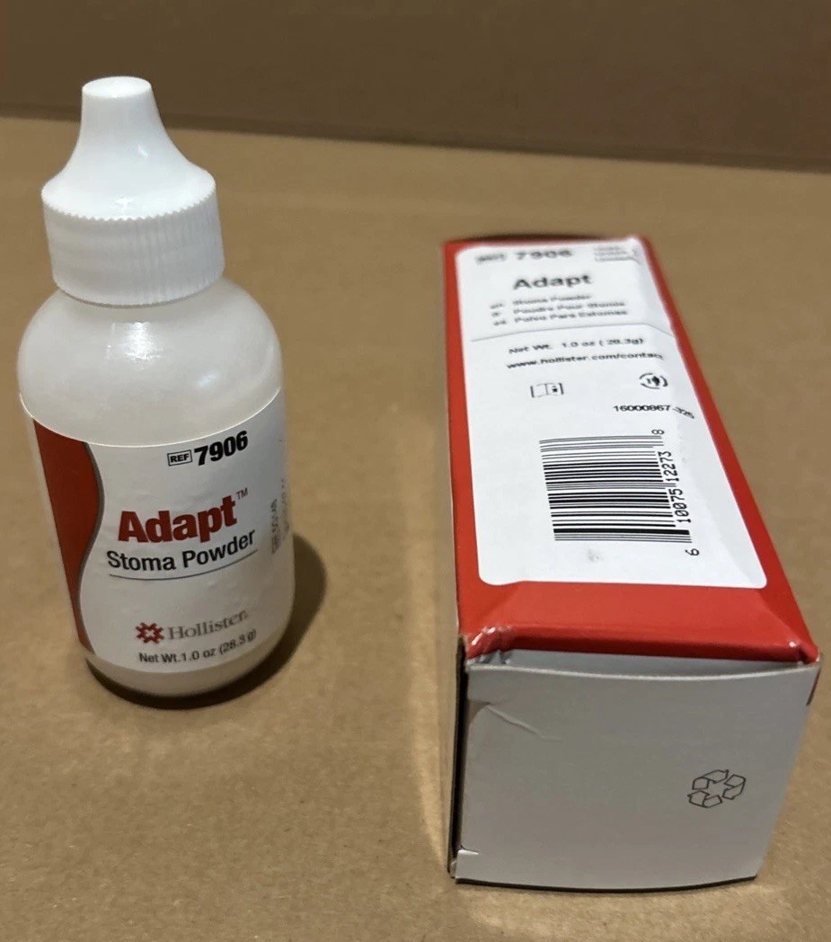 One Hollister 7906 Adapt Ostomy Powder 1 oz Bottle New Exp 2030