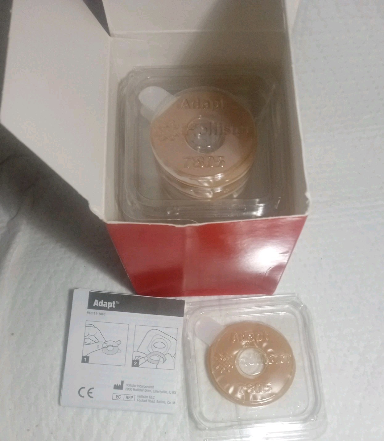 Hollister Adapt 7805 Flat Ostomy Barrier Ring 48mm 10 Count Box 05/2029 New