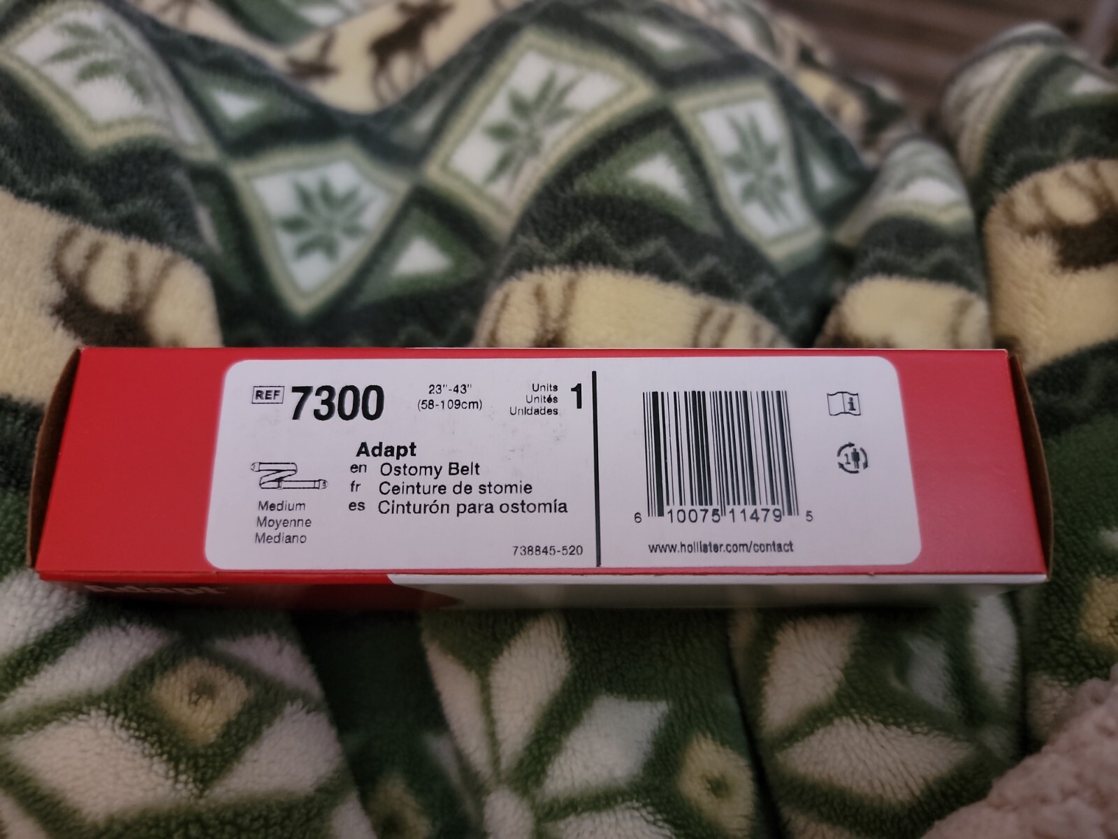 Holister Adapt ostomy belt #7300 sizeedium 23-43 inches