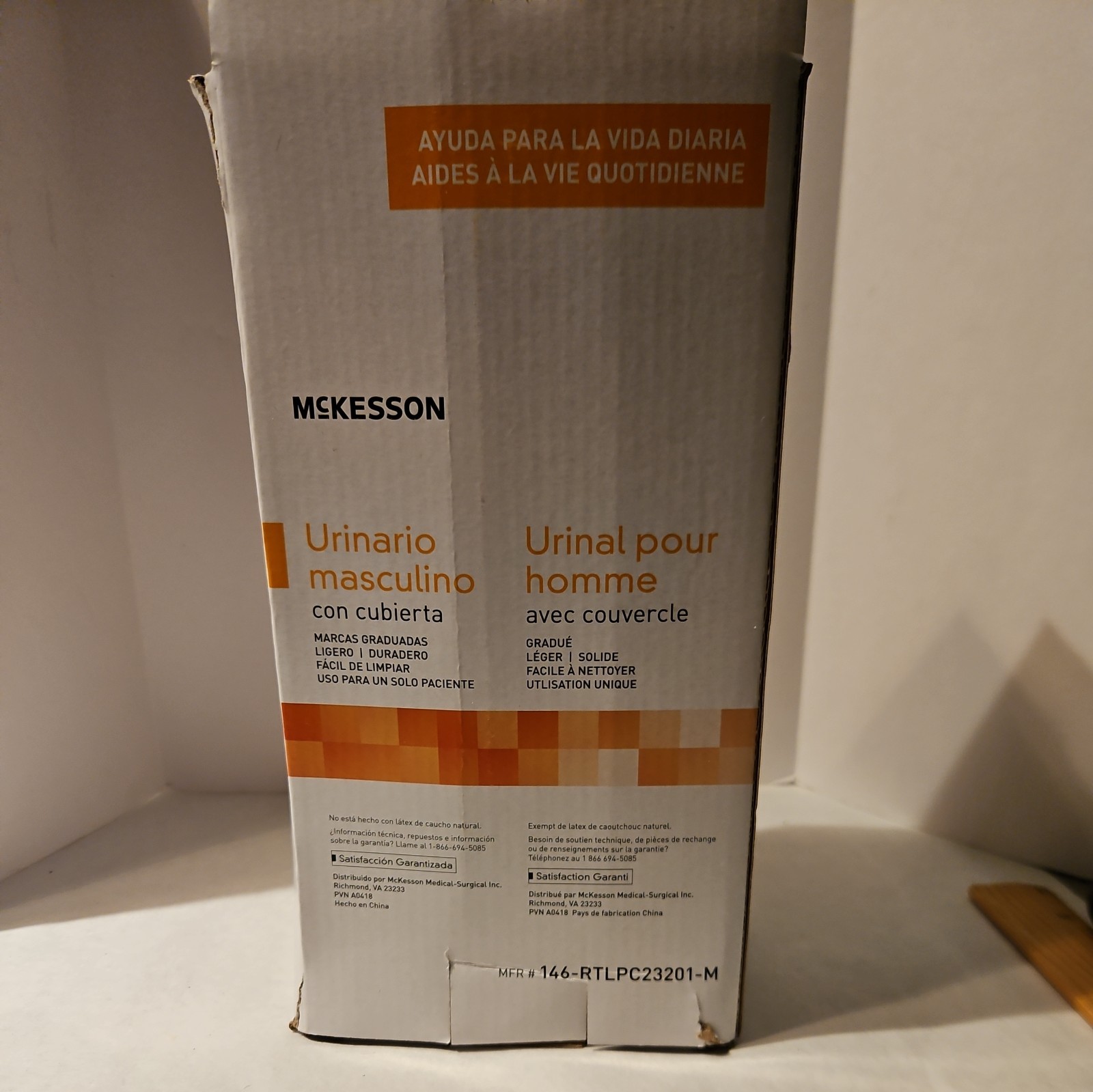 McKesson Male Urinal 32 oz. / 946 mL White LOT OF 6 BRAND NEW