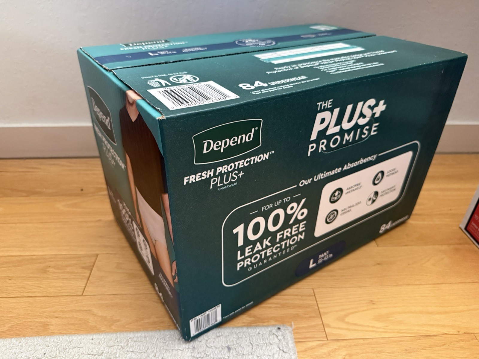 Depend Protection Plus Ultimate Underwear for Men LARGE 84 Count