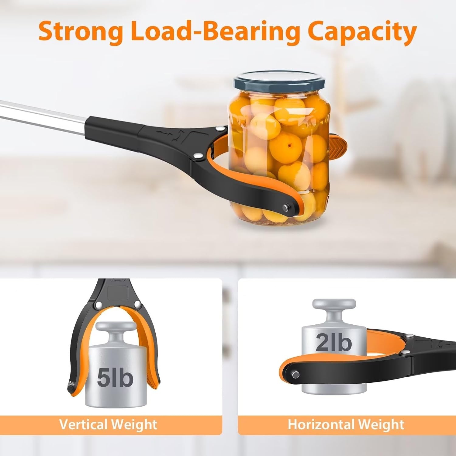 32″ Grabber Reacher Tool, 2-Pack Foldable Reacher Grabber Pickup Tool with 360°