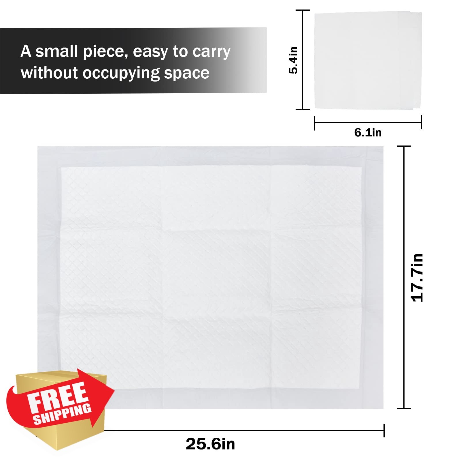 Baby Disposable Changing Pads, 25pk Waterproof Underpads, Leak-Proof Mattress…