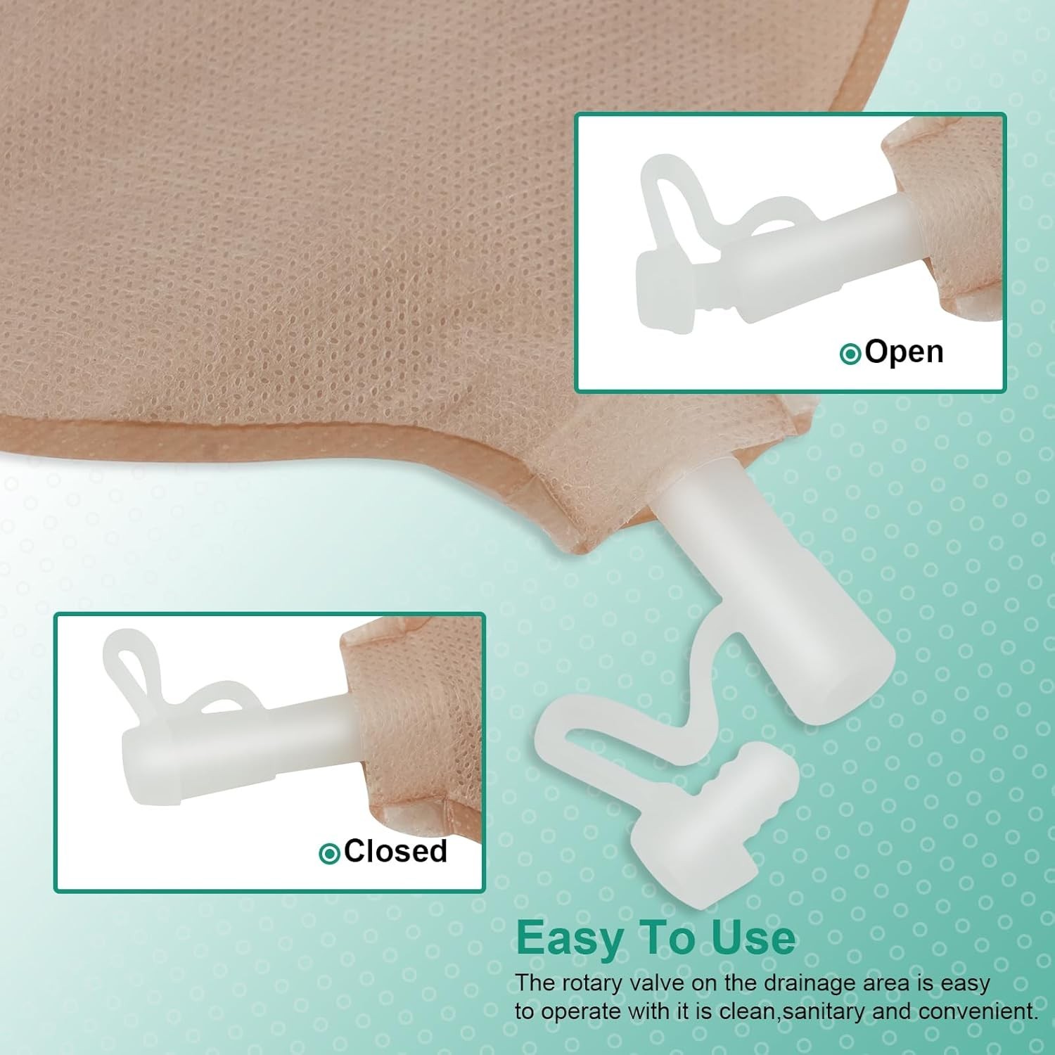 20PCS Urostomy Bags,One-Piece Drainable Pouches with Measure Card for Ileosto…