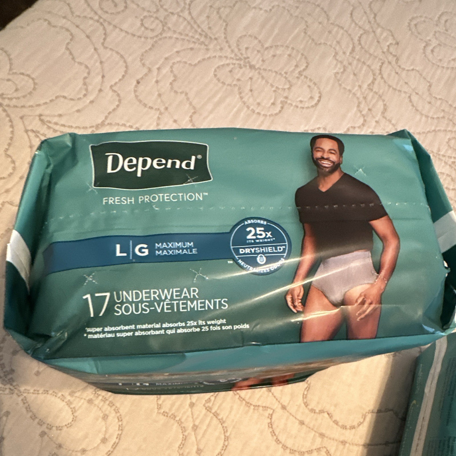 Depend Fresh Protection Men Incontinence Pants Maximum Absorbency L/G 17 Ct