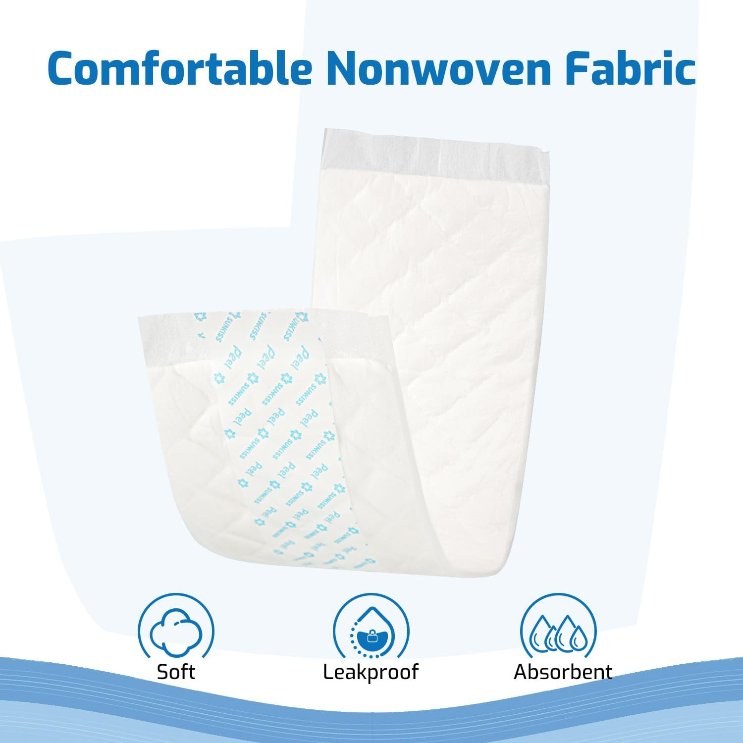 Trustplus Booster Pads 15″ X 4″, Extra Absorbency for Adult Incontinence Diapers
