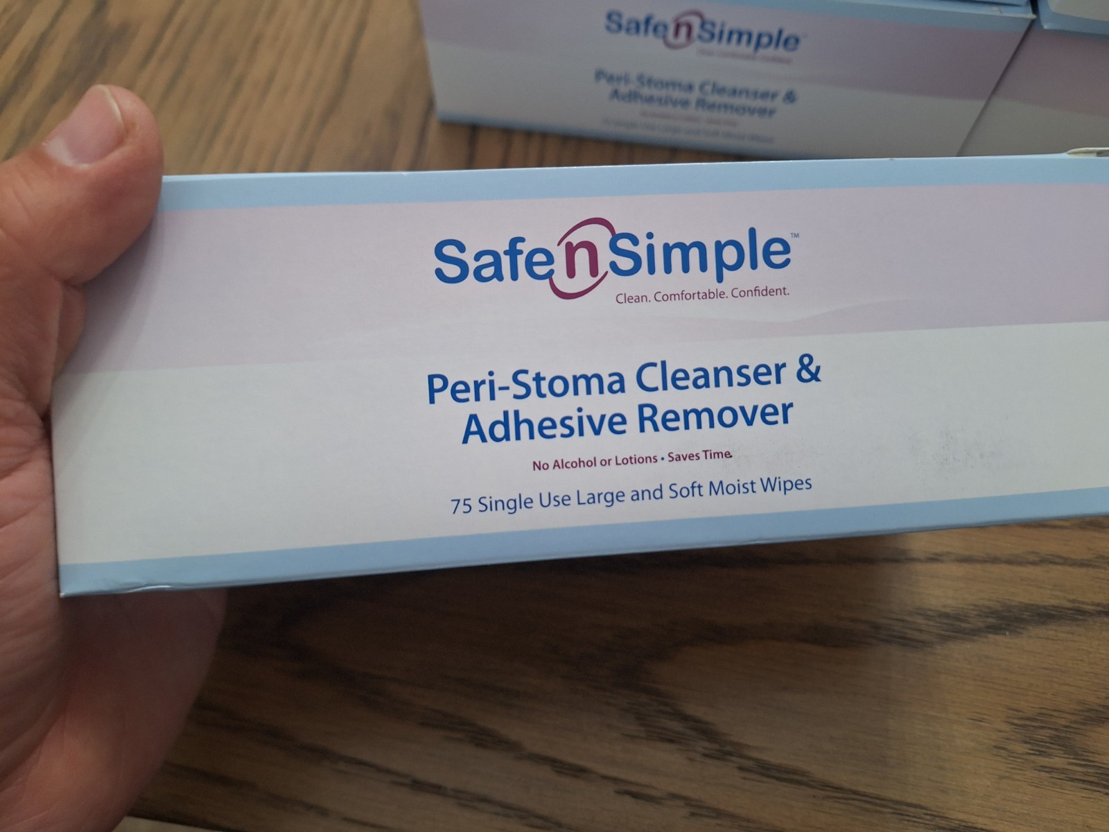 SAFE N SIMPLE PERI-STOMA CLEANSER & ADHESIVE REMOVER 75 WIPES SNS00575 6 BOXES
