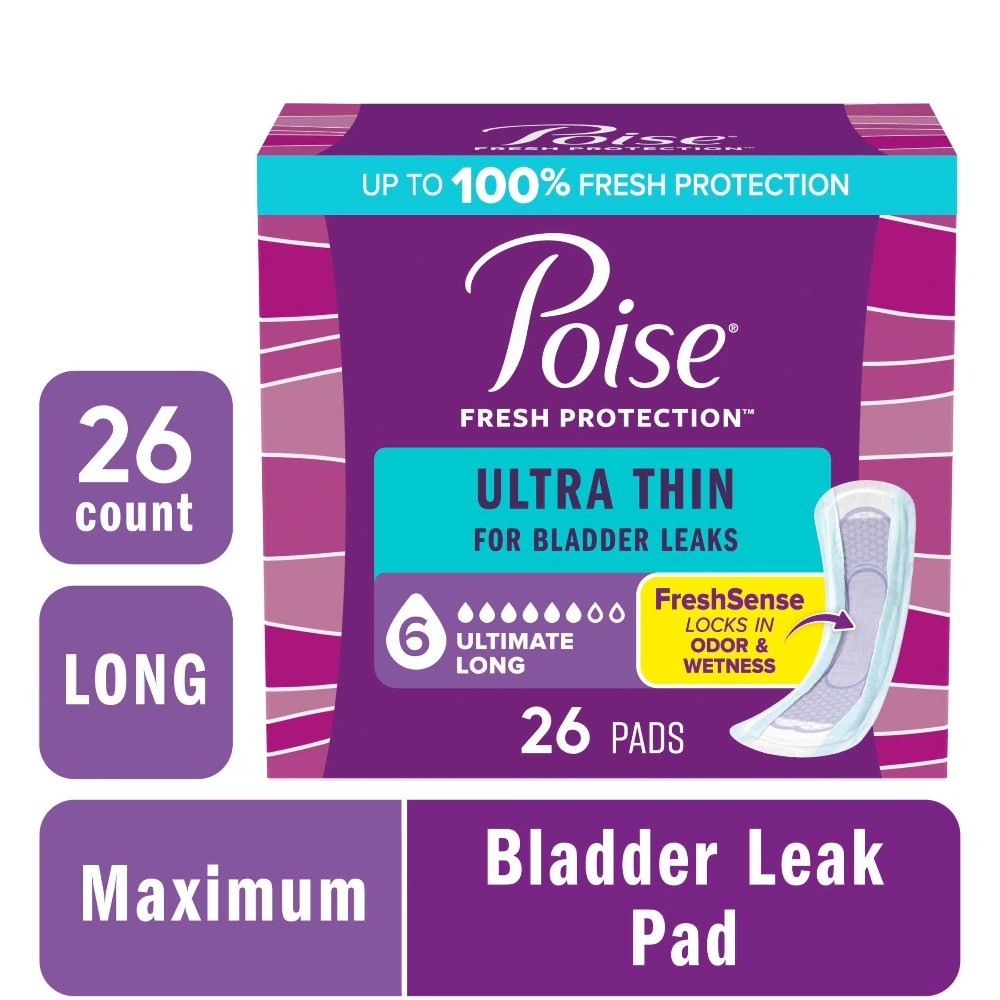 Thin Incontinence Pads, 6 Drop Ultimate Absorbency