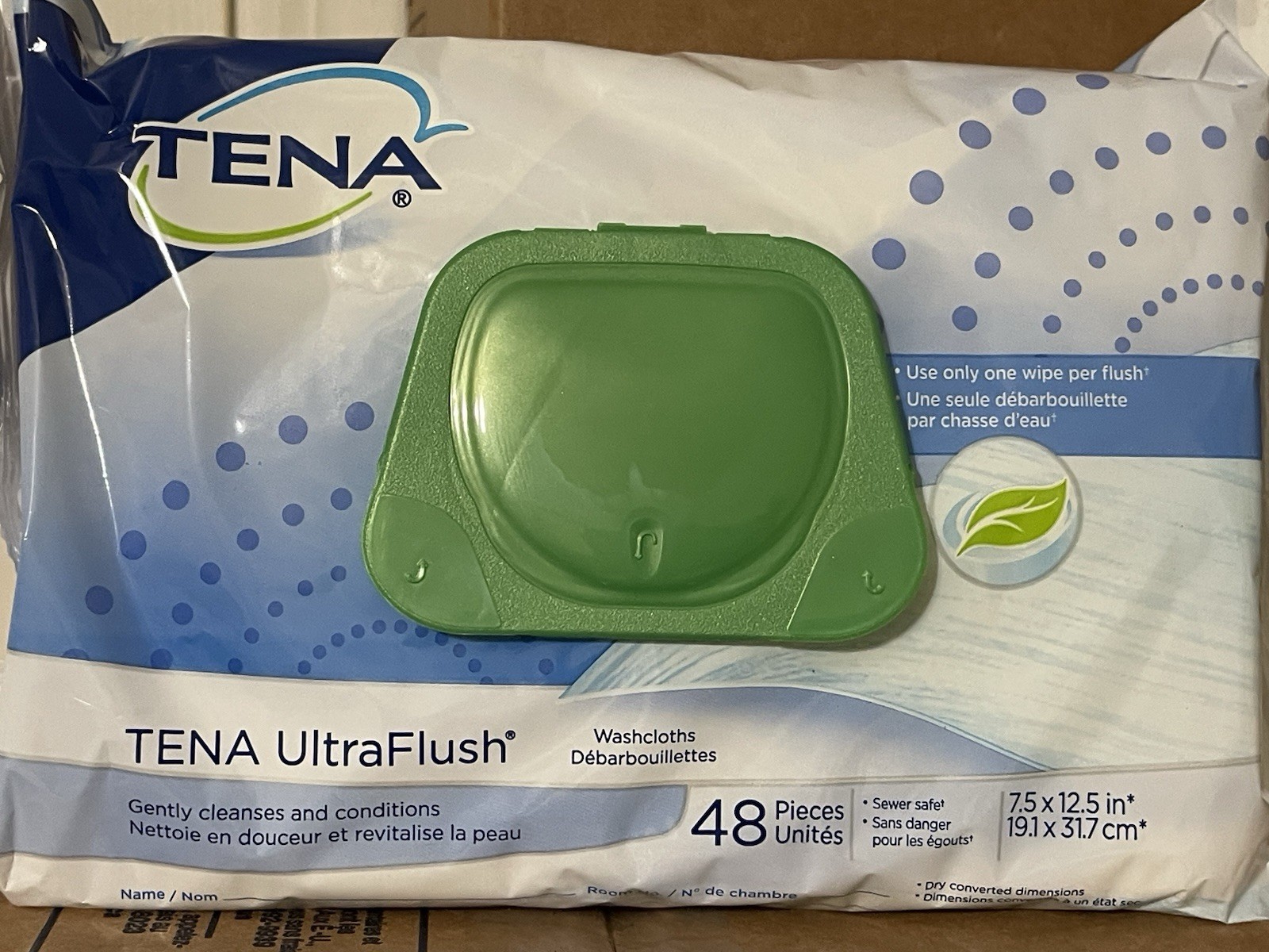 Tena Ultra Flush Personal Wipe Soft Pack 48 Count, (65726) 2 pack OF 48 Count