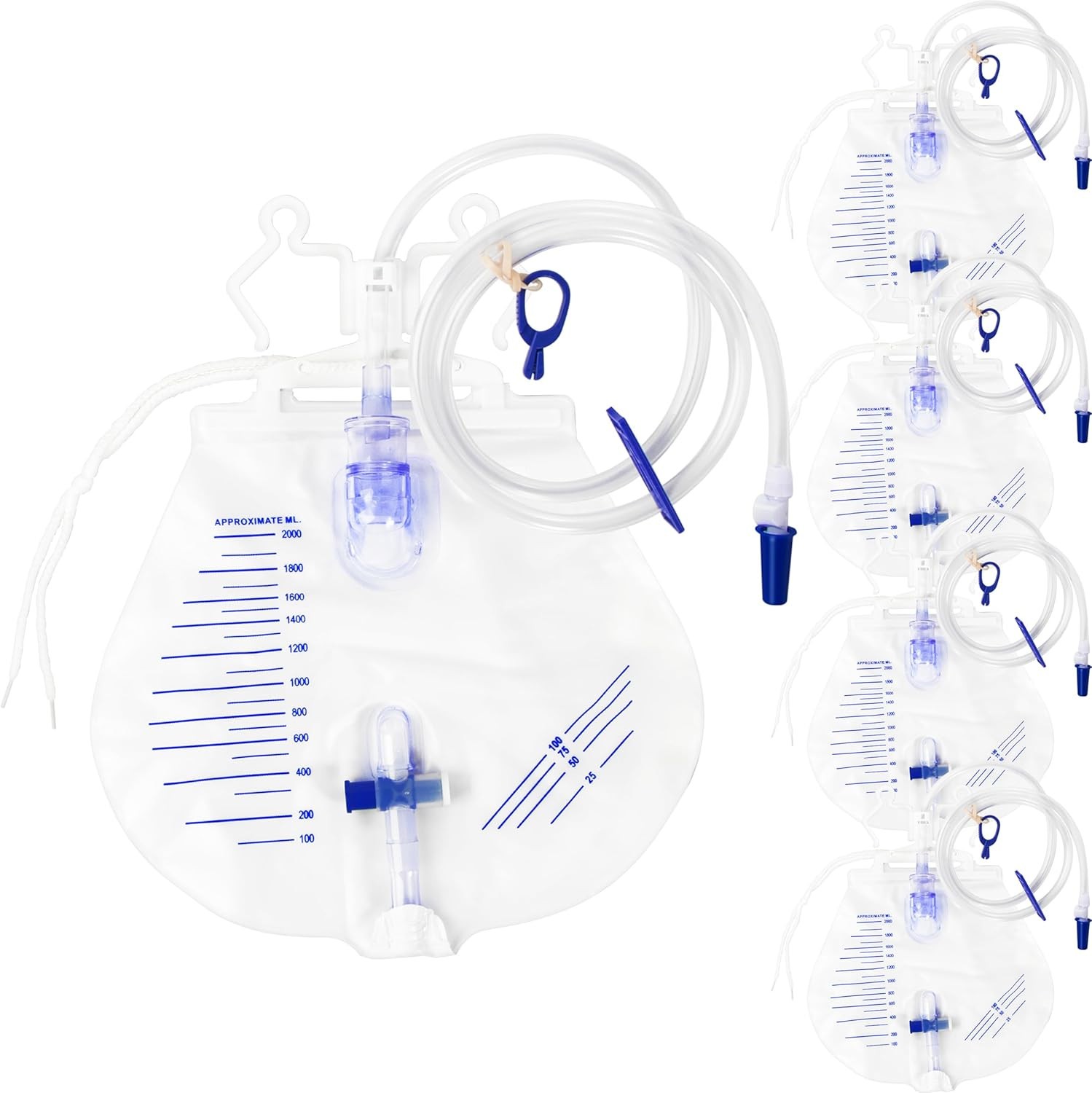 ASSORTED 10 Large Urinary Drainage Bag 2000ml Different Types