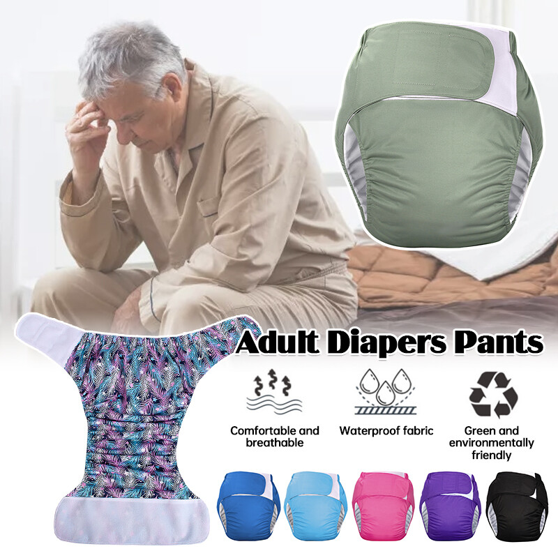 Adult Diapers Pant Washable Reusable Elderly Cloth Leak Proof Diapers Panties.