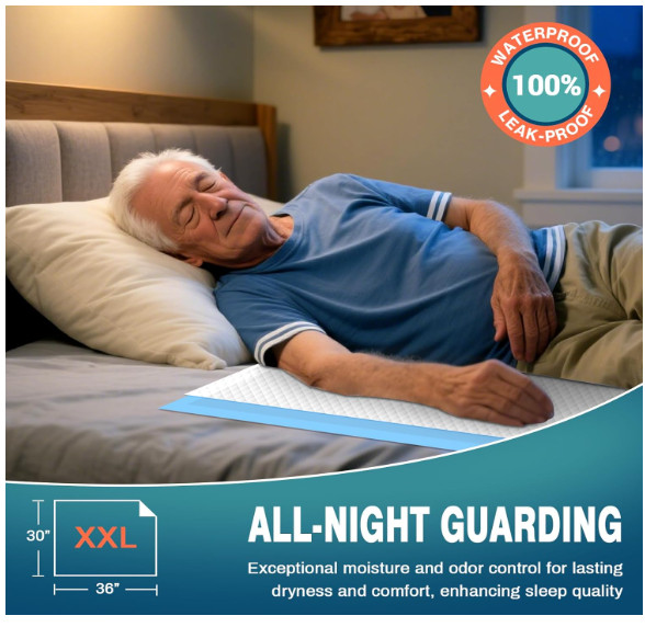 AAY Disposable Bed Pads 30×36 100Ct Super Absorbent Leakproof