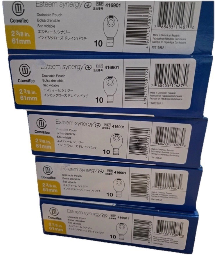 ConvaTec Esteem Synergy+ Ostomy Drainable Pouch 416901 2 3/8 EXP 9/29 New