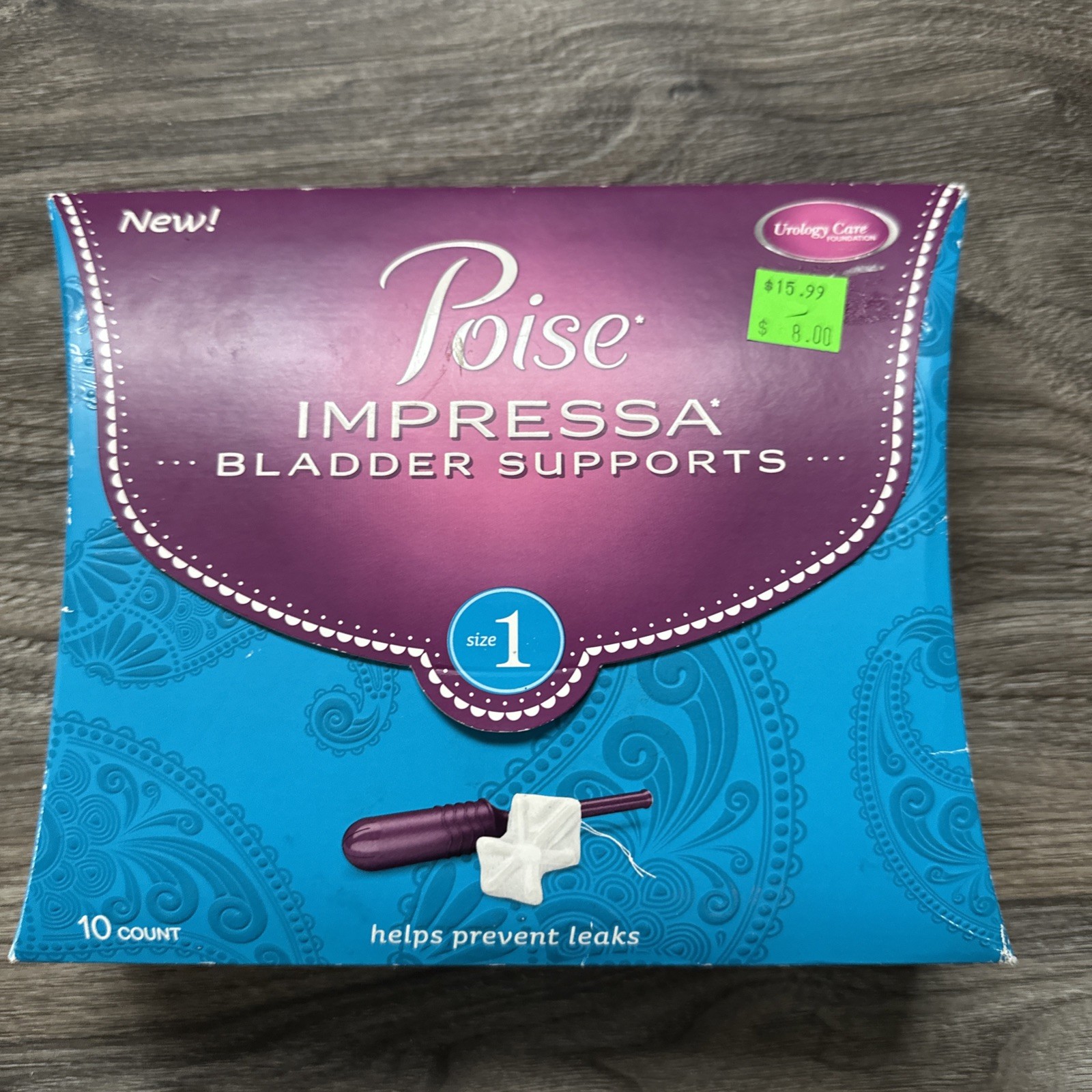 Size 1 Poise Impressa Bladder Supports Factory Sealed